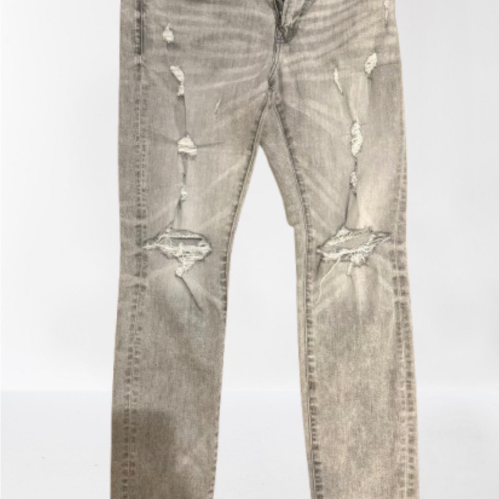 American Eagle Outfitters Gray Slim Jeans Distressed